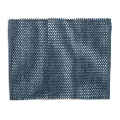 Kúpeľňová predložka Miu zmes bavlna/polyester dymovo modrá 65,0x55,0x1,0cm