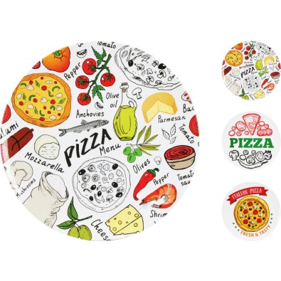 Pizza tanier 33 cm design PIZZA zelená