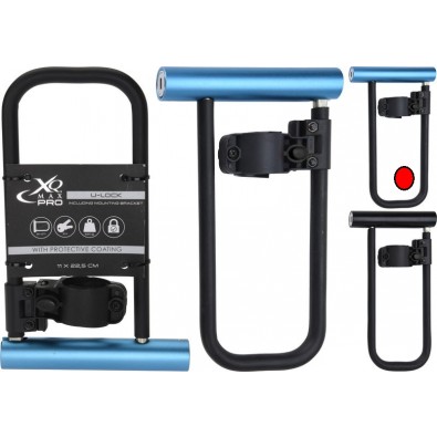 XQMAX Zámok na bicykel tyčový U-LOCK 11 x 22,5 cm modrá