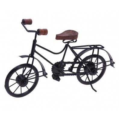 HOMESTYLING Dekorácia stojaca kovová Bicykel 36 cm čierna