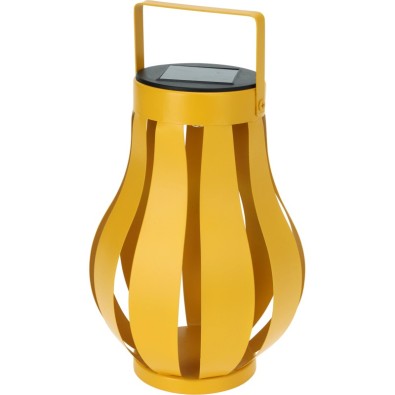 Solárny lampáš LED 19 cm žltá