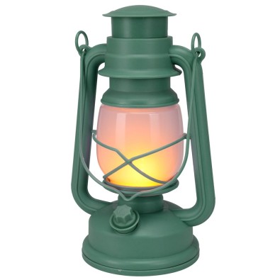 Lampáš s LED plameňom 24 cm zelená