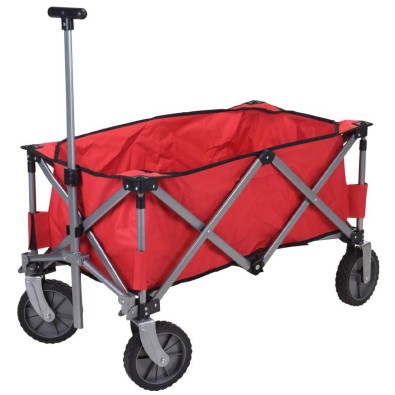 Plážový vozík skladací 75 cm červená