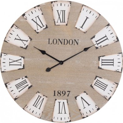 EXCELLENT Nástenné hodiny, 70x4 cm, drevené
