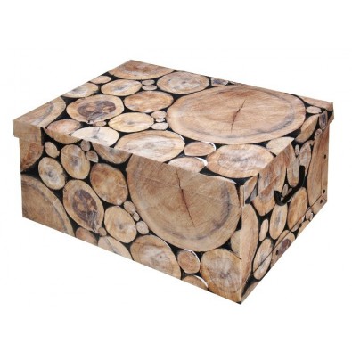 EXCELLENT Úložný box dekoratívny dizajn drevo kláty