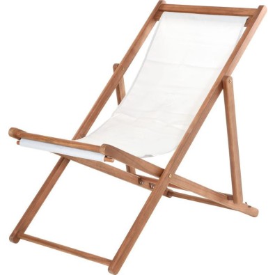 Lehátko záhradné stoličky skladacie agátové drevo PORTO biela