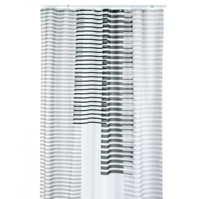 KELA Sprchový záves LAMITA, 100% PES, 180x200cm, šedý