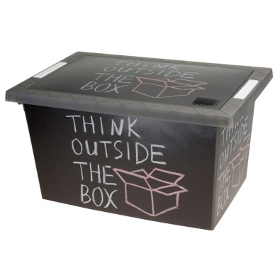 Úložný box s klip vekom 45 l plastový 58x38x32 cm THINK-OUTSIDE-THE-BOX