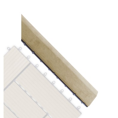 Prechodová lišta G21 Cumaru pre WPC dlaždice, 38,5 x 7,5 cm rohová (pravá)