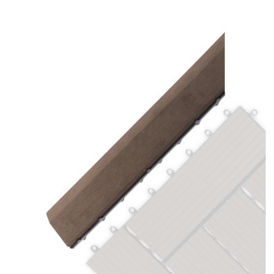 Prechodová lišta G21 Indický teak pre WPC dlaždice, 38,5 x 7,5 cm rohová (ľavá)