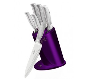 BERLINGERHAUS Sada nožov v stojane 6 ks Royal Purple Metallic Line Kikoza Collection