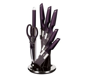 BERLINGERHAUS Sada nožov v stojane 8 ks Purple Eclipse Collection