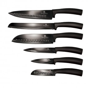 BERLINGERHAUS Sada nožov s nepriľnavým povrchom 6 ks Black Collection