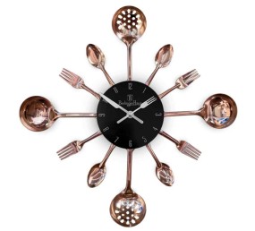 Kuchynské nástenné hodiny Black Rose Collection