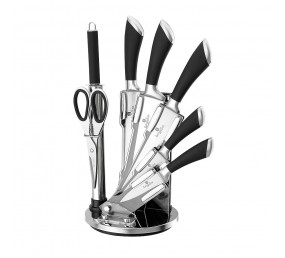 BERLINGERHAUS Sada nožov v stojane 8 ks Perfect Kitchen nerez / čierna