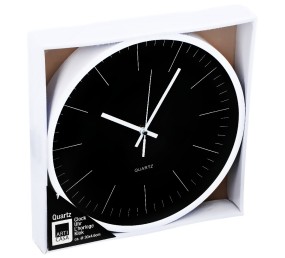 ARTICASA Nástenné hodiny 30 cm biela / čierna