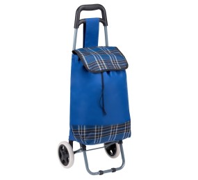 EDCO Nákupná taška na kolieskach modrá s tmavým poklopom
