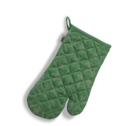 KELA Chňapka rukavice do rúry Cora 100% bavlna svetlo zelená/zelený vzor 31,0x18,0cm