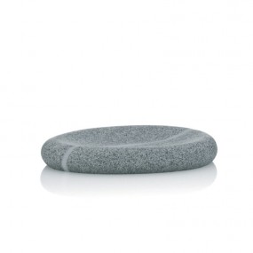 KELA Miska na mydlo TALUS poly dekor kameň šedá