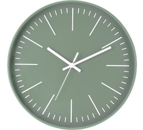 Nástenné hodiny na stenu 30 cm zelená