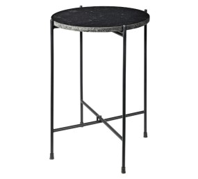 Odkladací stolík mramorový čierny 35x46 cm