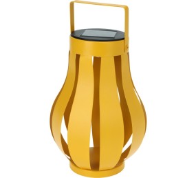 Solárny lampáš LED 19 cm žltá
