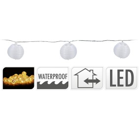 PROGARDEN Svetelná reťaz LED PARTY lampióniky 20 žiaroviek