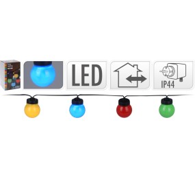 PROGARDEN Svetelná reťaz LED PARTY 20 žiaroviek farebné