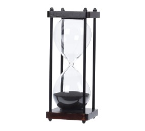 Presýpacie hodiny dekoratívne drevo / sklo 24,5 cm