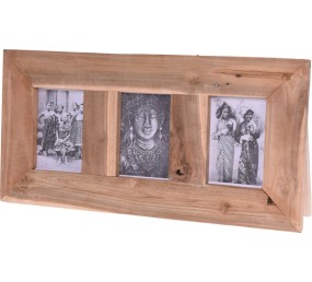 Fotorámik z teakového dreva na 3 fotky 55 x 28 cm