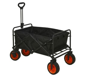 Plážový vozík skladací 87 cm čierna