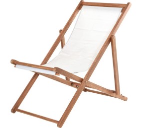Lehátko záhradné stoličky skladacie agátové drevo PORTO biela