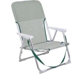 Kempingová stolička skladacia PROGARDEN biela / zelená