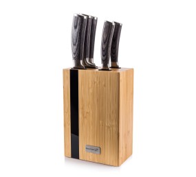 Súprava nožov G21 Gourmet Rustic 5 ks + bambusový blok